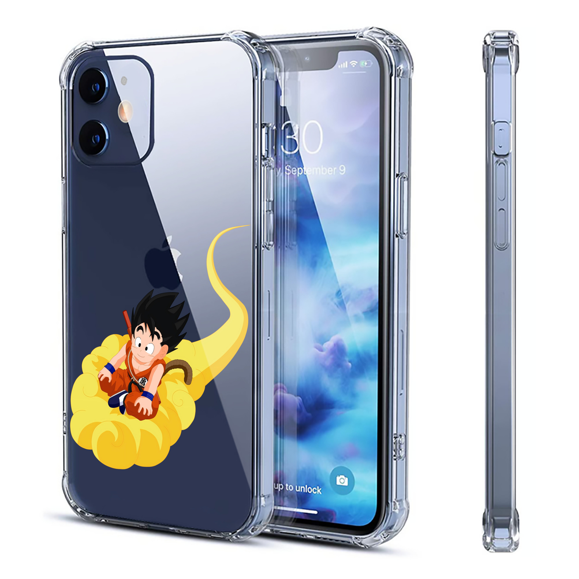 （画像用） ドラゴンボール 孫悟空（そん ごくう）Son Goku カカロット DRAGON BALL Kakarotto 【iPhone 12シリーズ対応】透明スマホケース（クリアソフトケース）